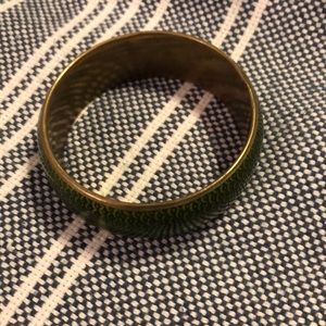 Green and gold enamel bracelet